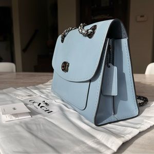 Blue gray Coach shoulder bag